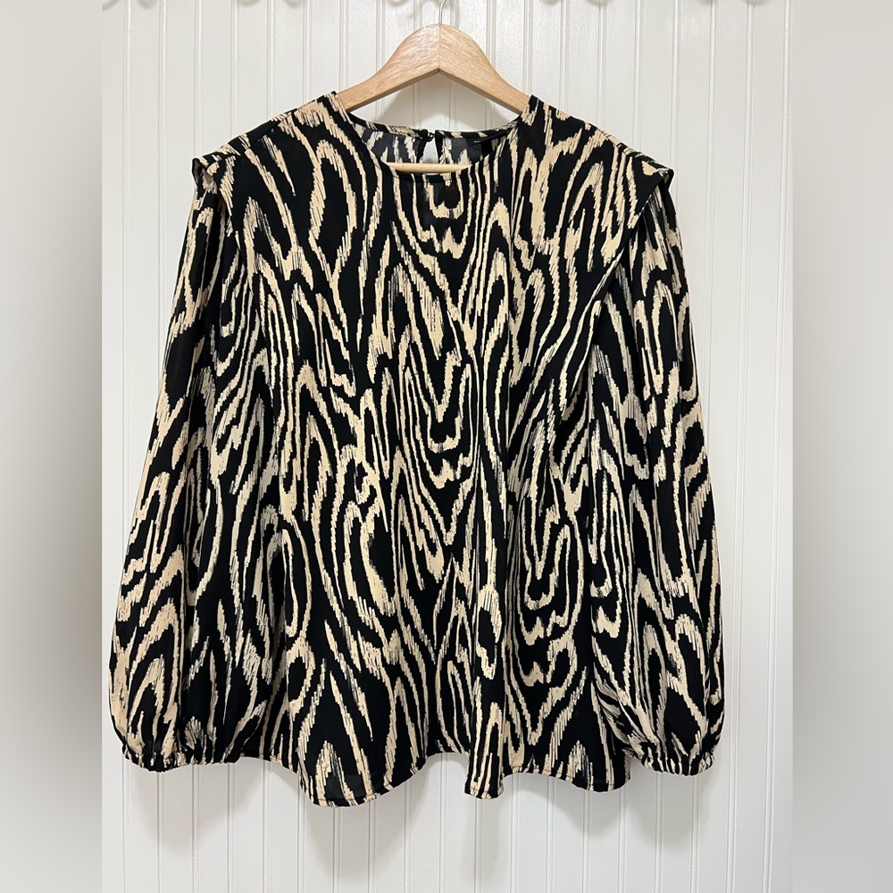 Who What Wear Zebra Print Blouse